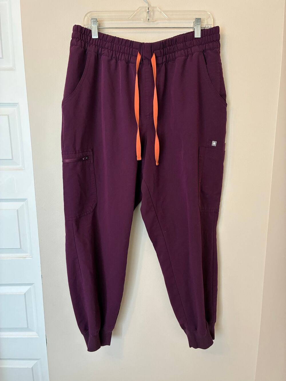 Figs Zamora High Rise Jogger Scrub Pants Purple PO4388 Size XL Petite